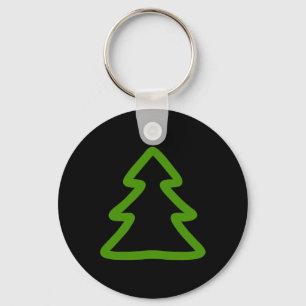 Simple Christmas Tree Key Ring