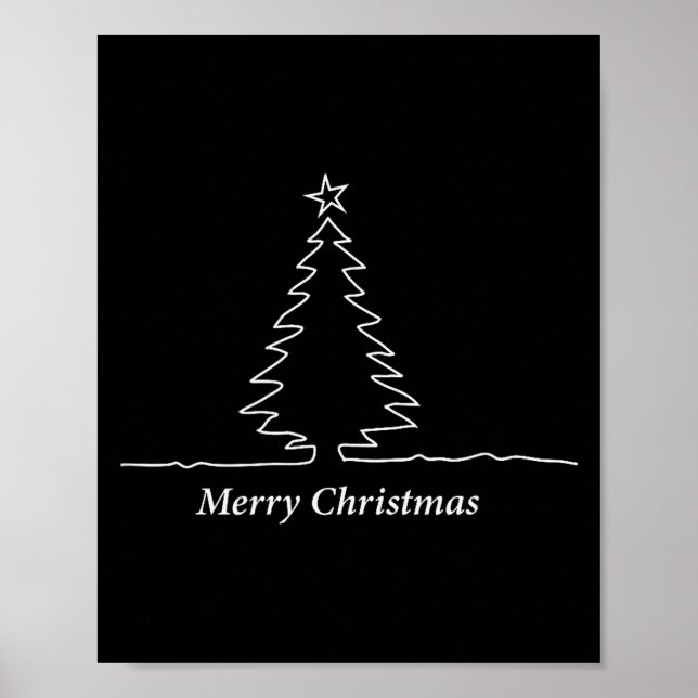 Simple Christmas Tree Men, Women, Kids, Family Mat Poster (Front)