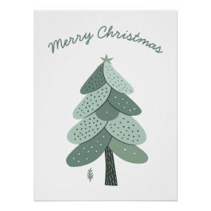 Simple Christmas tree  Poster