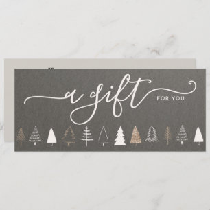 Simple Christmas Trees Holiday Gift Certificate