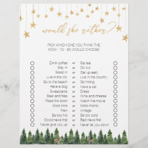 Simple Christmas Two-Sided Bingo Baby Shower Games