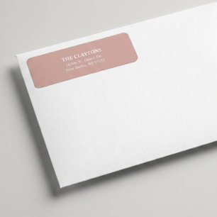Simple Cinnamon Rose Return Address Labels
