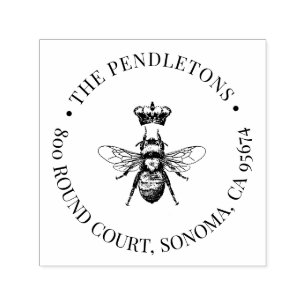 Simple Circle Monogram Self-inking Stamp