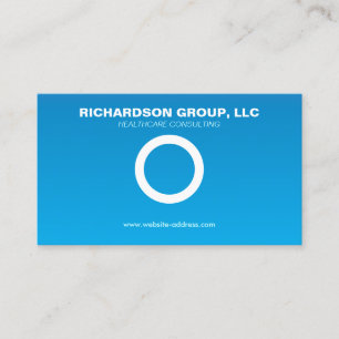 SIMPLE CIRCLE on BLUE GRADIENT Business Card