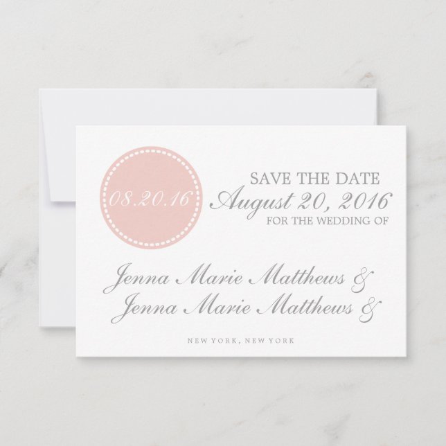 Simple Circle Save the Dates | WEDDINGS Date (Front)