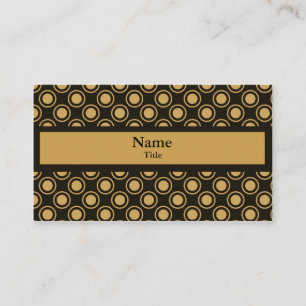 Simple Circles Business Card, Honey Beige Card