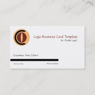 Simple Circles & Crescent - Circle Logo Business Card