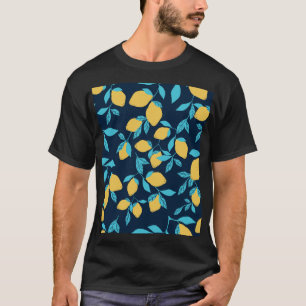 Simple citrus: lemons on blue. T-Shirt