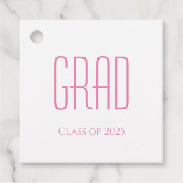 Simple Class of 2025 Graduation Party  Favour Tags