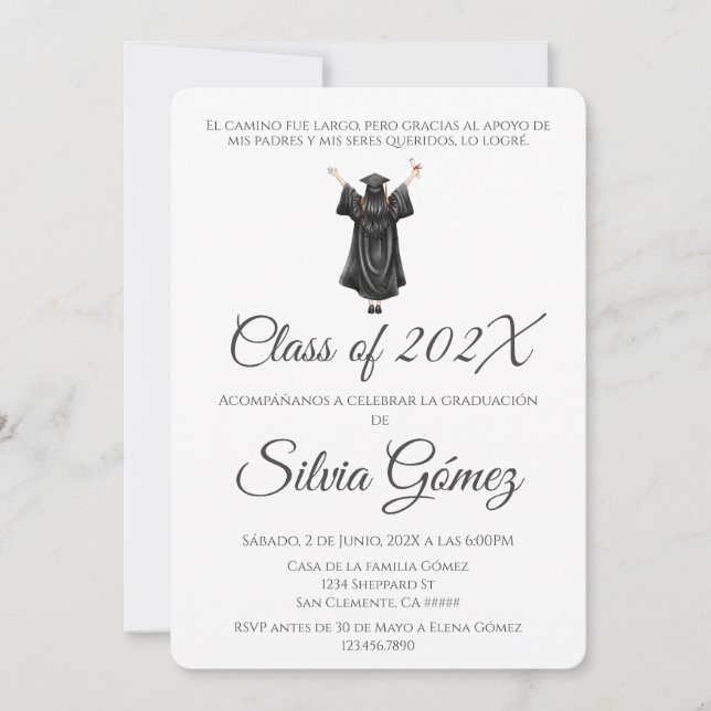 Simple Class of 2026 graduation Invitation (Front)