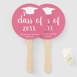 Simple Class Of Mortar Board Modern Graduation Hand Fan