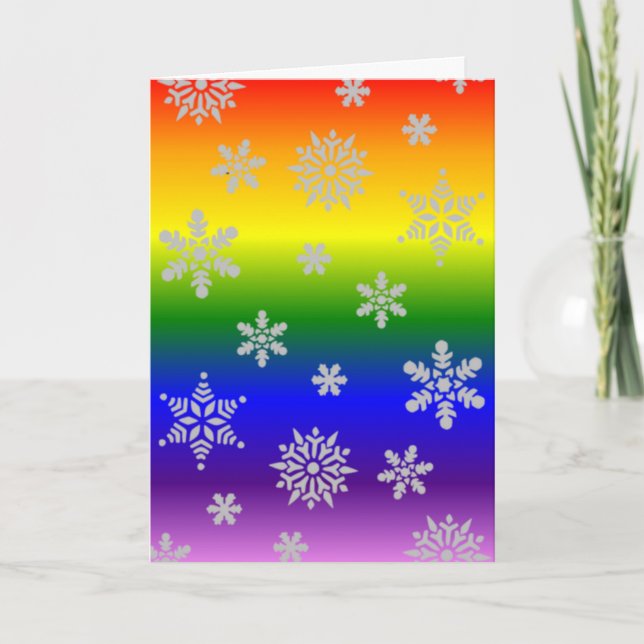 Simple Classic and Elegant Gay Orientated Holiday Card (Front)