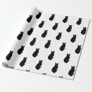 Simple Classic Black Cat Wrapping Paper