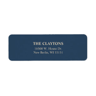 Simple Classic Blue Return Address Labels