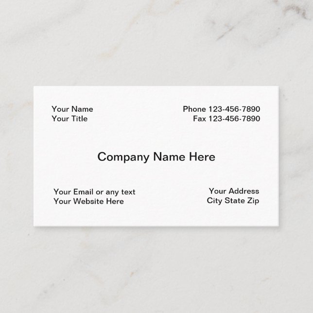 Simple Classic Business Card Template (Front)