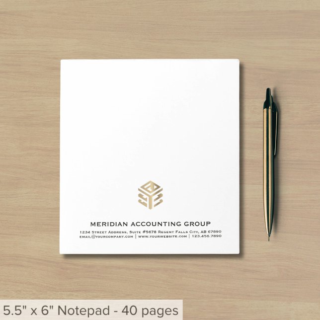 Simple Classic Business Notepad Custom Logo (Creator Uploaded)