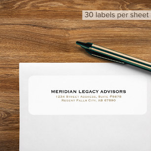 Simple Classic Business Return Address