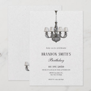 Simple classic chandeliers interor decor  invitation