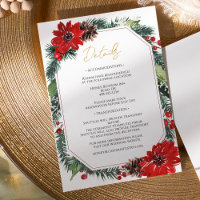 Simple Classic Christmas Wedding Details