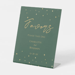 Simple Classic Christmas Wedding Favours Sign