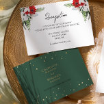 Simple Classic Christmas Wedding Reception Enclosure Card<br><div class="desc">This simple classic Christmas wedding reception enclosure card features a clean, bright white backdrop with simple, minimalist black and gold lettering and handwritten calligraphy accents. Embellishments of beautiful and classic green and red Christmas wreaths with delicate gold features create a perfect winter holiday aesthetic while maintaining a polished elegance for...</div>