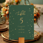 Simple Classic Christmas Wedding Table Number<br><div class="desc">This simple classic Christmas wedding table number features a clean, bright white backdrop with simple, minimalist black and gold lettering and handwritten calligraphy accents. Embellishments of beautiful and classic green and red Christmas wreaths with delicate gold features create a perfect winter holiday aesthetic while maintaining a polished elegance for your...</div>