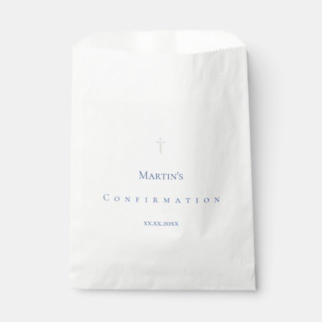simple classic Confirmation Favour Bags (Front)