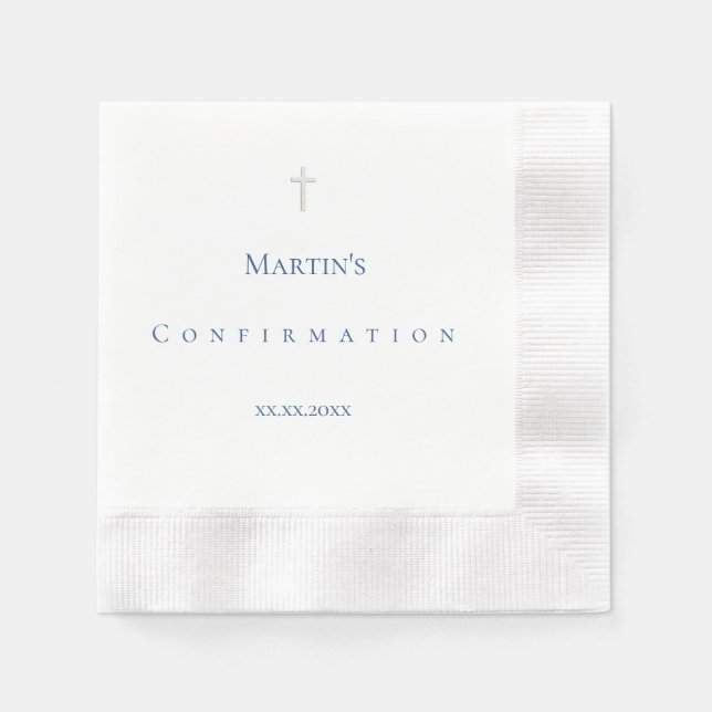 simple classic Confirmation Napkin (Front)