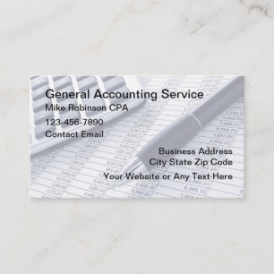 Simple Classic CPA Accountant Business Cards 