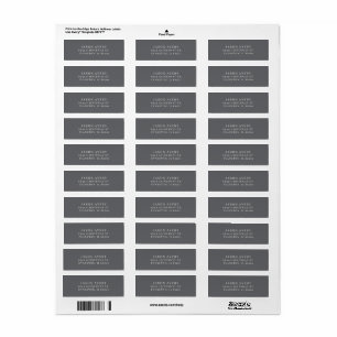Simple Classic DarkGray Return Address Text Based
