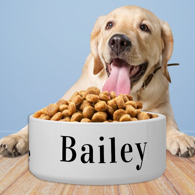 Simple Classic Dog Personalised Pet Food Water (Creator Uploaded)