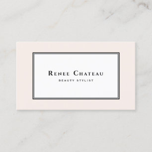 Simple Classic Elegant Blush Pink Beauty Salon Business Card