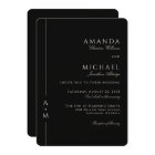 Simple Classic Elegant Monogram QR code Wedding
