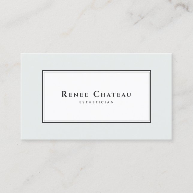 Simple Classic Elegant Skin Care Aesthetician Business Card (Front)