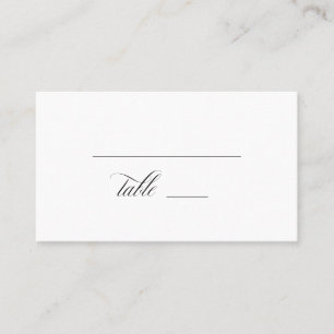 Simple Classic Elegant Wedding Flat Place Card
