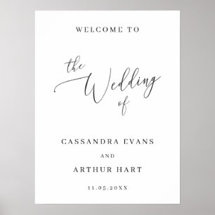 Simple Classic Elegant Welcome Wedding Poster