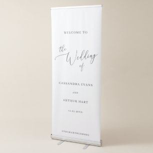 Simple Classic Elegant Welcome Wedding Retractable Banner