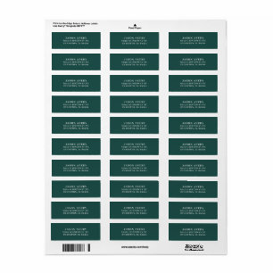 Simple Classic Evergreen Return Address Text Based