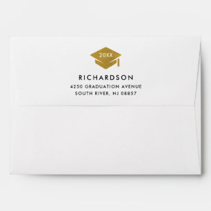 Simple Classic Faux Gold Graduation Envelope