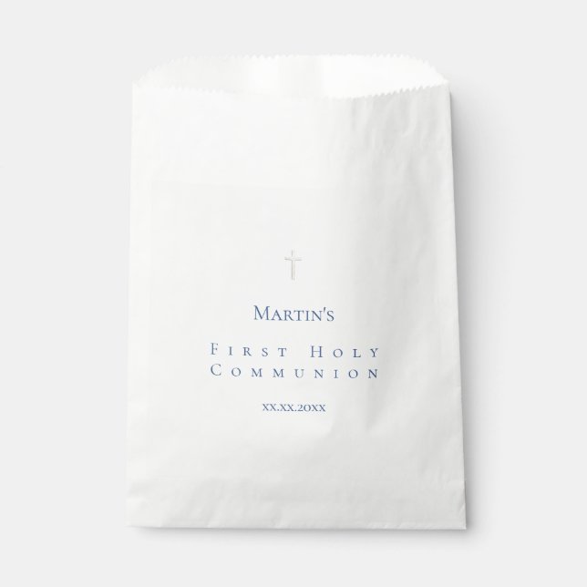 simple classic First Holy Communion   Favour Bags (Front)