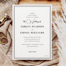 Simple Classic Formal Black & White Wedding