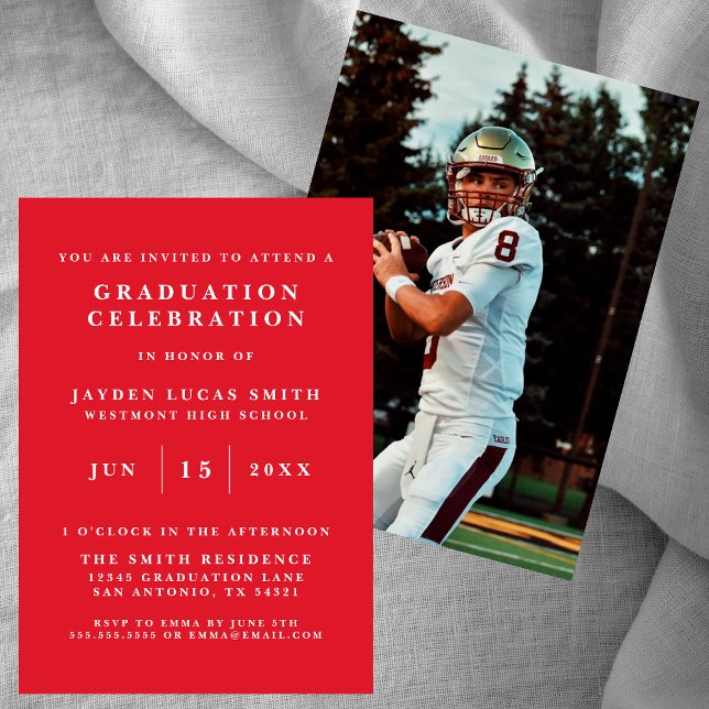 SIMPLE CLASSIC FORMAL PHOTO GRADUATION INVITATION (Creator Uploaded)
