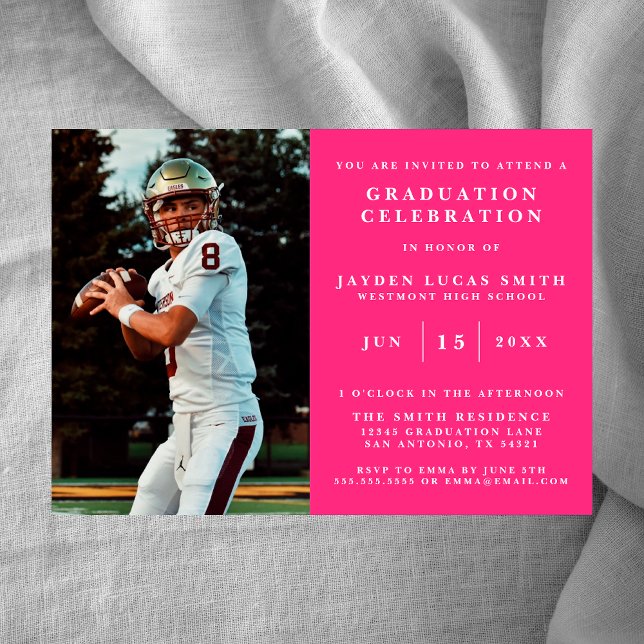 SIMPLE CLASSIC FORMAL PHOTO GRADUATION INVITATION (Creator Uploaded)
