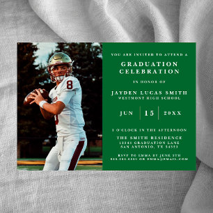 SIMPLE CLASSIC FORMAL PHOTO GRADUATION INVITATION