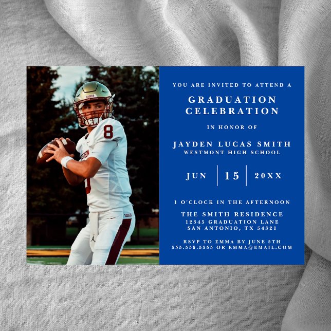 SIMPLE CLASSIC FORMAL PHOTO GRADUATION INVITATION (Creator Uploaded)