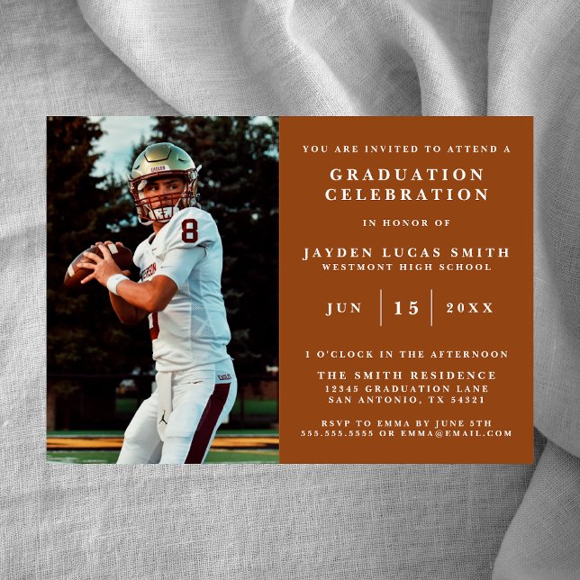 SIMPLE CLASSIC FORMAL PHOTO GRADUATION INVITATION (Creator Uploaded)