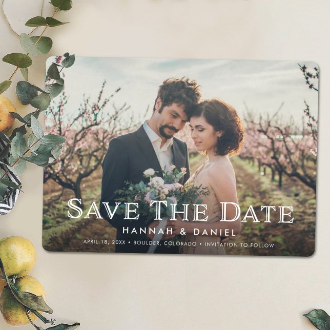 Simple Classic Full Photo Custom Save the Date (Creator Uploaded)