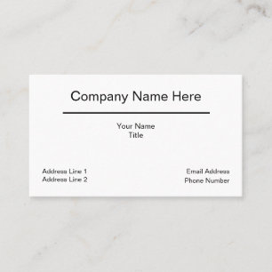 Simple Classic Generic Business Design Business Card