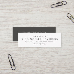 Simple classic graduate graduation name card