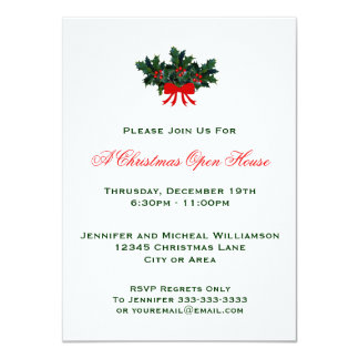 holiday open house invitations